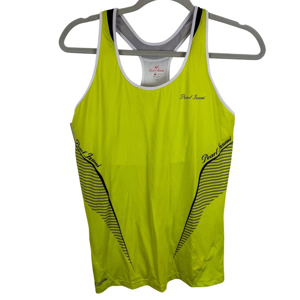 Pearl Izumi PRO Fly InRCool Womens Cycling Tank Top Neon Green Bra Racerback XL